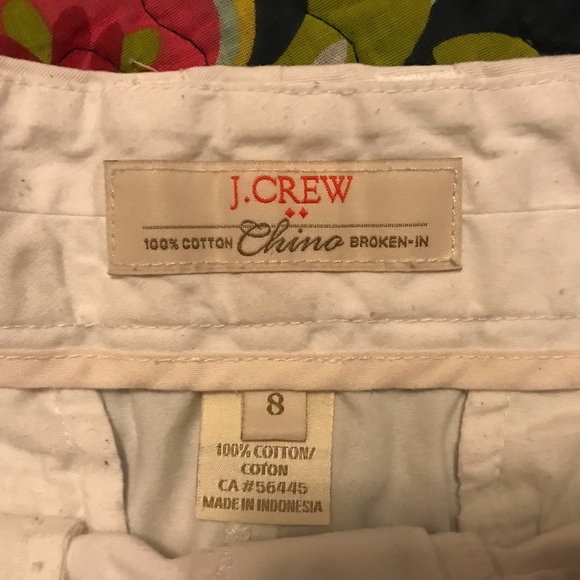 White J. Crew Chino Shorts - Picture 3 of 3